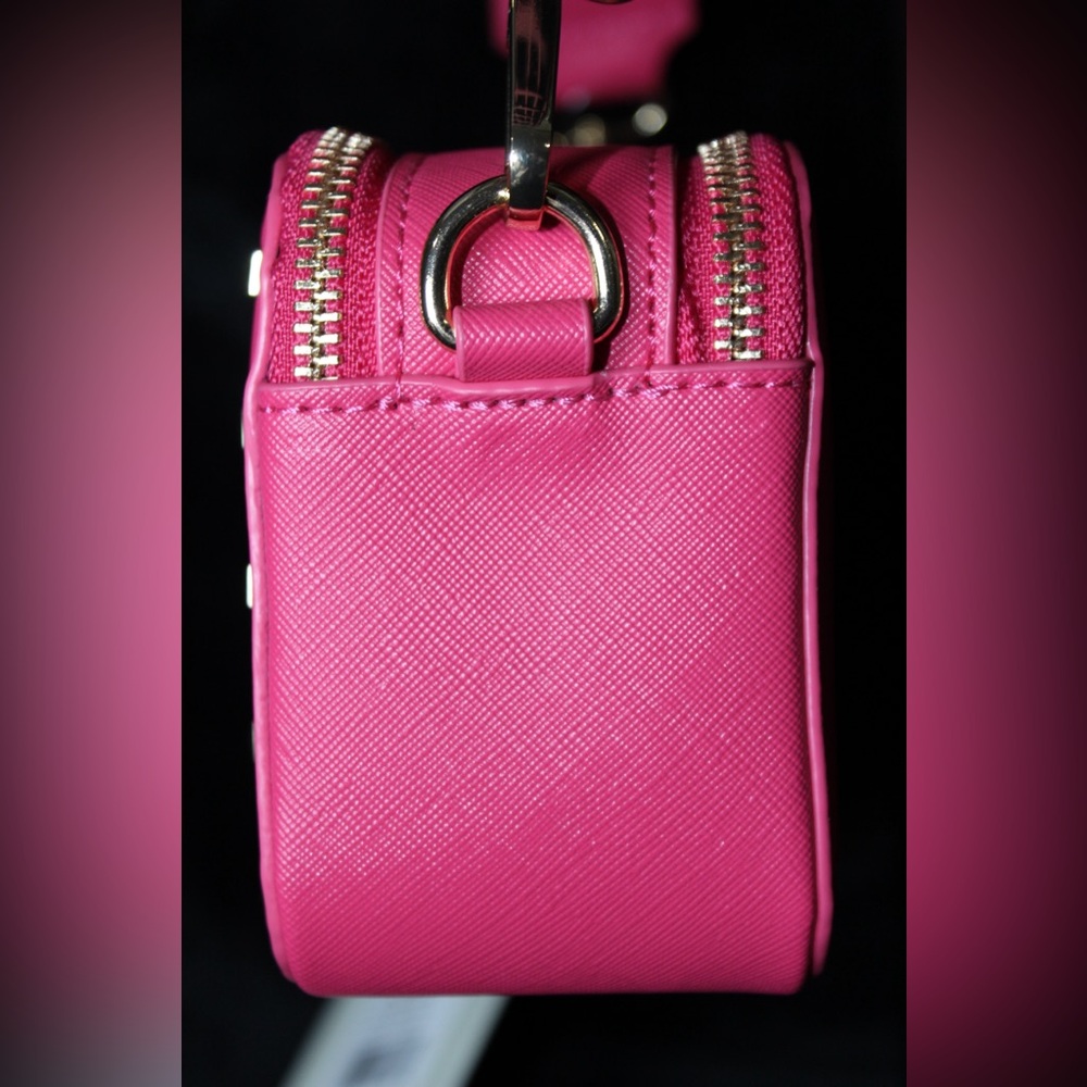 Valentino Orlandi Fuchsia Studded Crossbody Bag - Picture 6 of 10